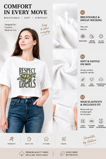 Respect the locals turtle crop top