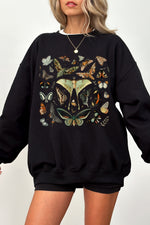 Retro butterfly collection sweatshirt