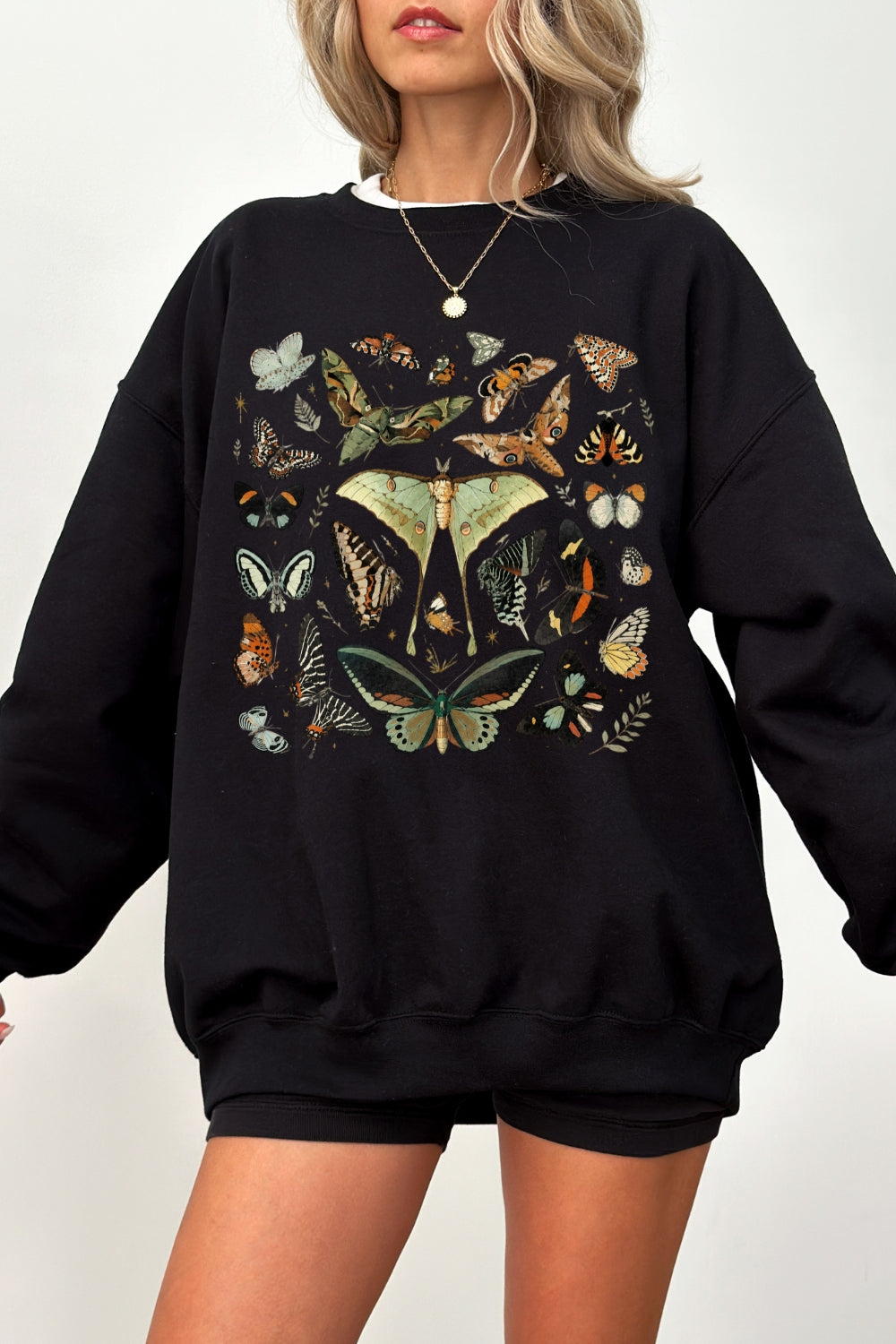 Retro butterfly collection sweatshirt