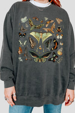 Retro butterfly collection sweatshirt