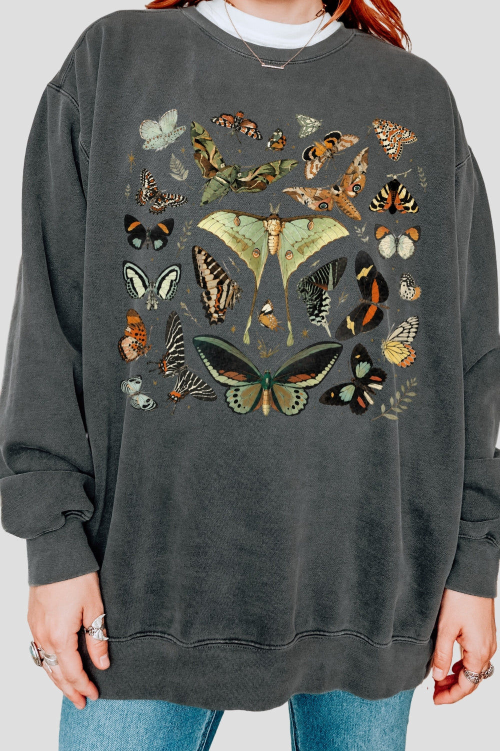 Retro butterfly collection sweatshirt
