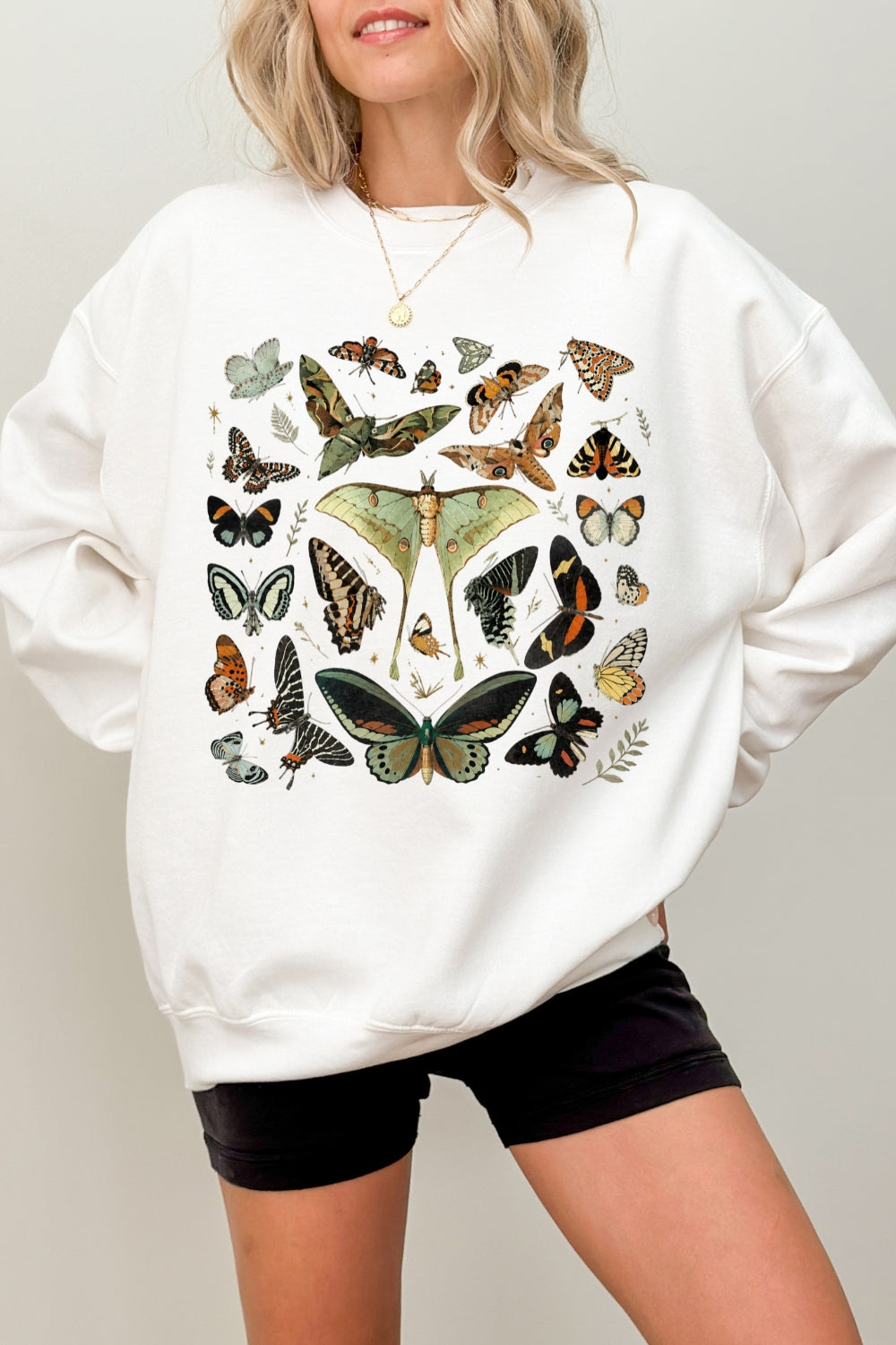 Retro butterfly collection sweatshirt