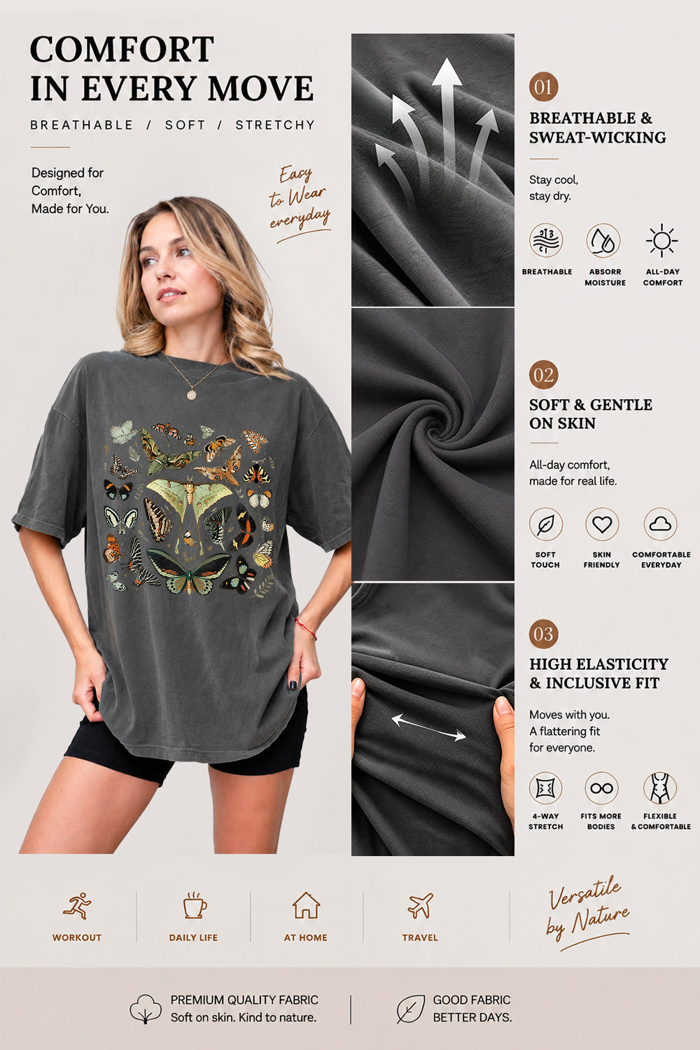 Retro butterfly collection tee
