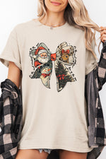 Retro christmas bow tee