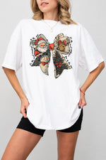 Retro christmas bow tee