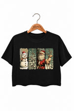 Retro christmas vibe crop top