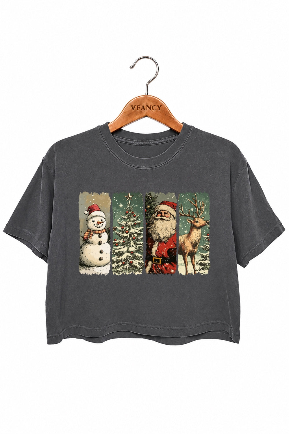 Retro christmas vibe crop top