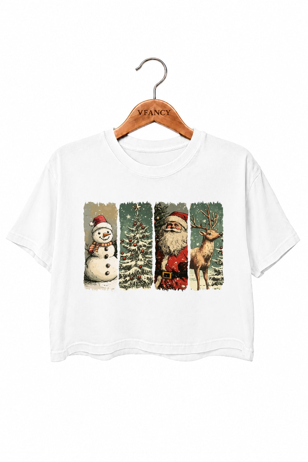 Retro christmas vibe crop top