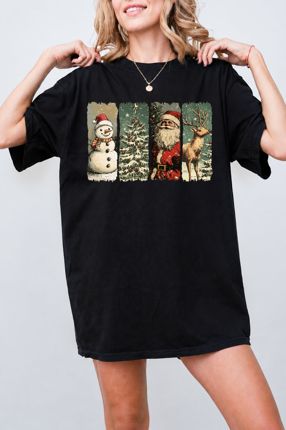 Retro christmas vibe tee