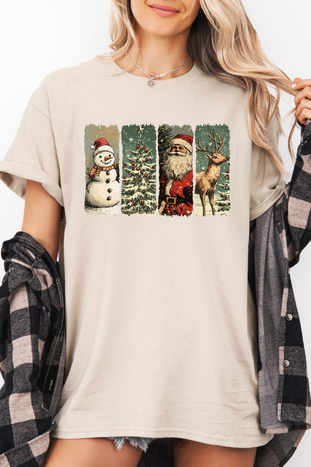 Retro christmas vibe tee