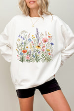 Retro cluster of flowers sweatshirt