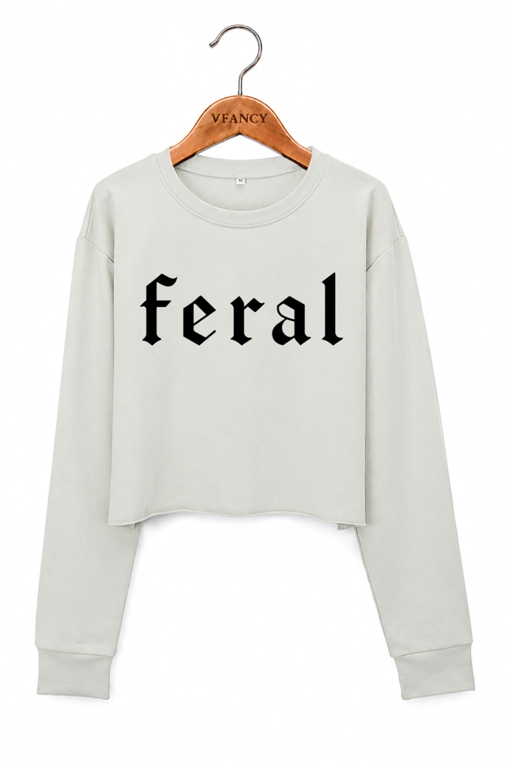 Retro feral gothic crop sweatshirt
