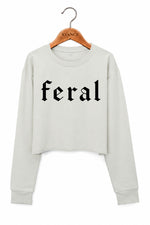 Retro feral gothic crop sweatshirt