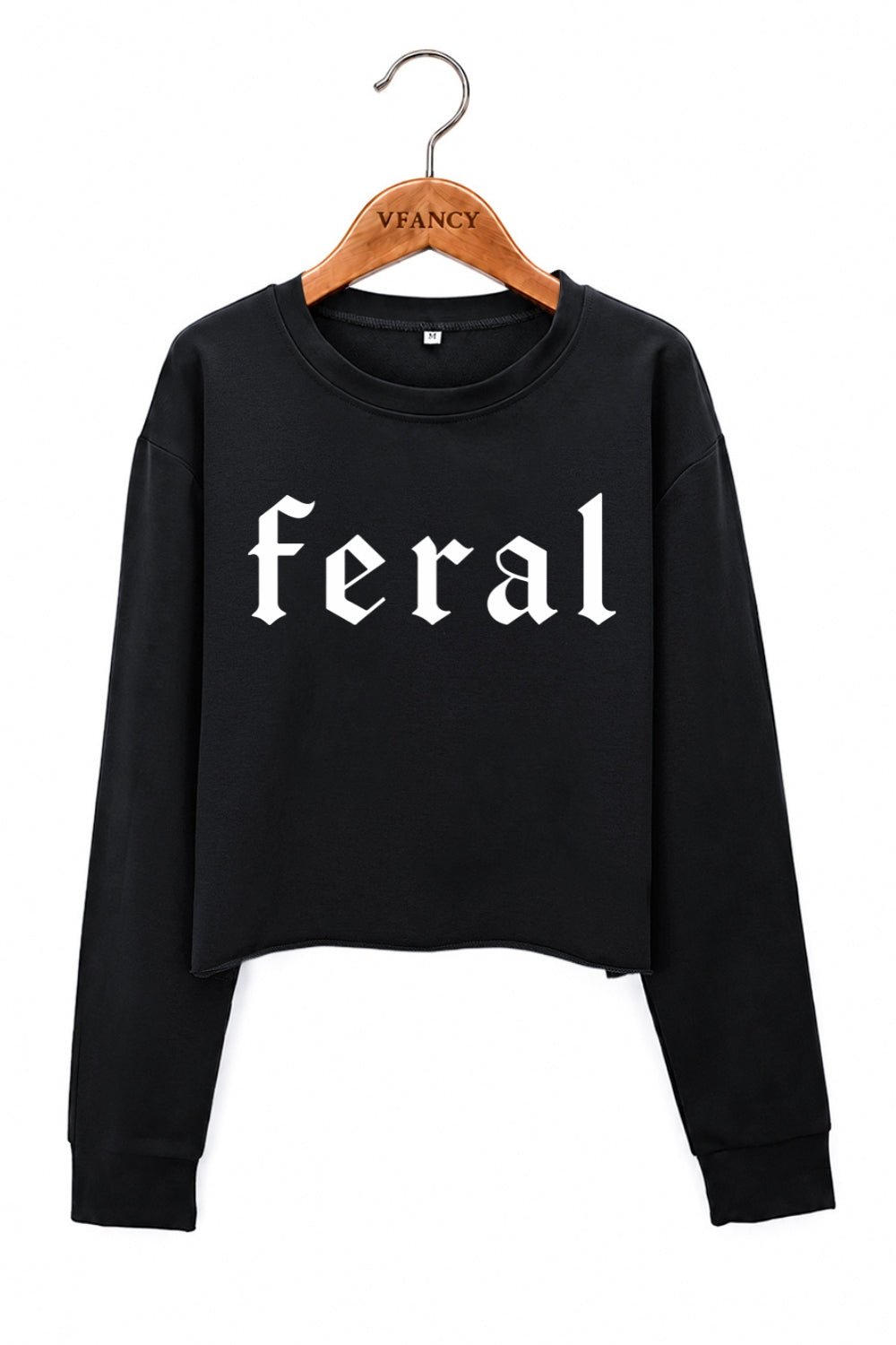 Retro feral gothic crop sweatshirt