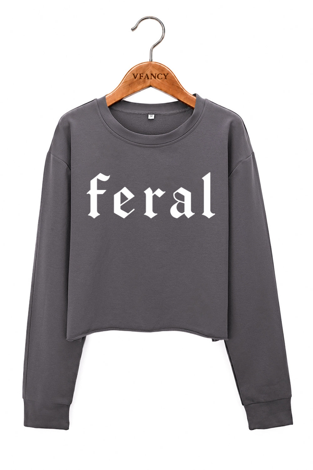 Retro feral gothic crop sweatshirt