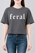 Retro feral gothic crop top