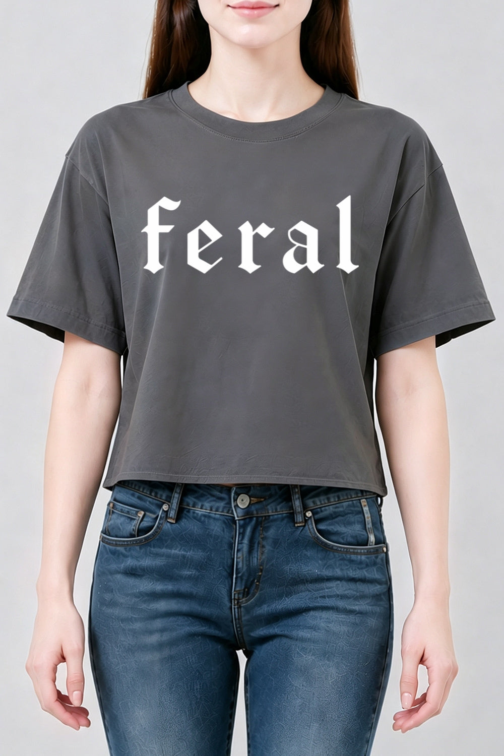 Retro feral gothic crop top
