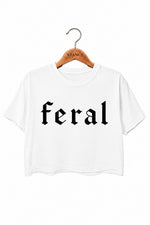 Retro feral gothic crop top