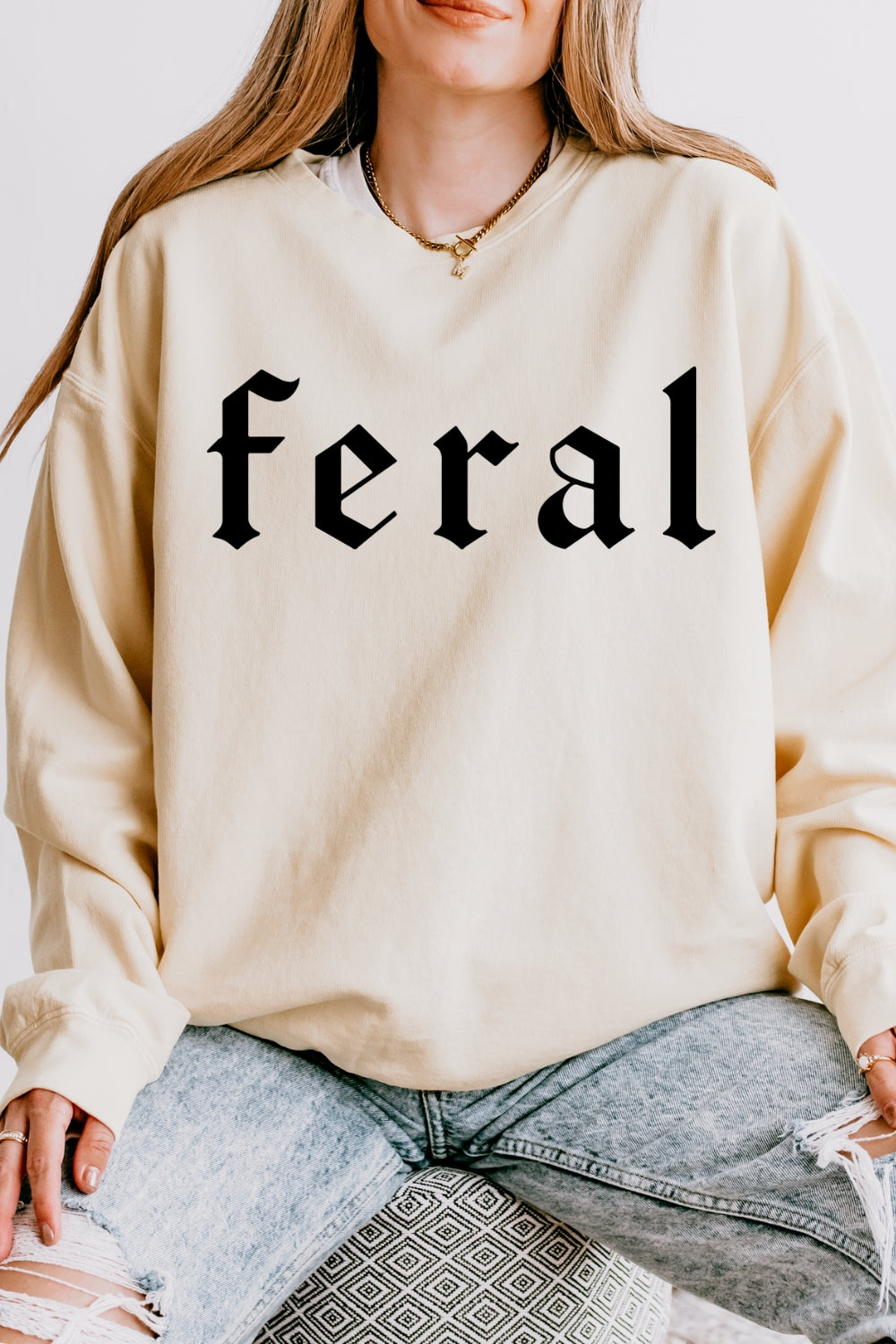 Retro feral gothic sweatshirt