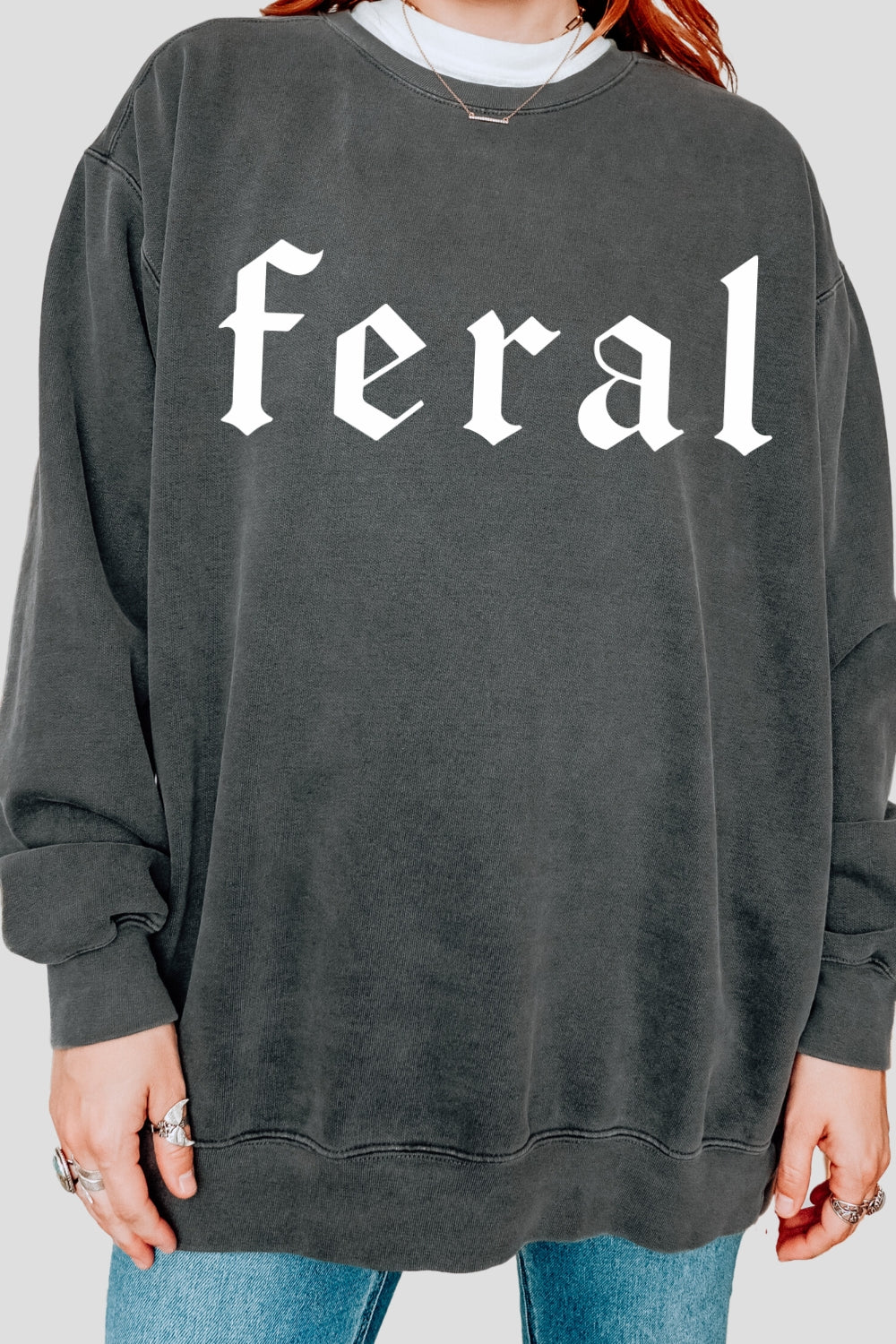 Retro feral gothic sweatshirt