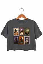 Retro halloween stamps crop top