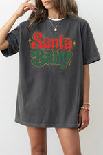 Retro santa baby christmas tee