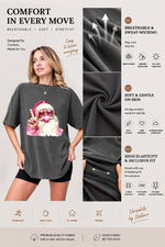 Retro santa blowing bubble christmas tee