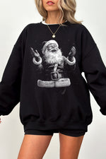 Retro santa portrait christmas sweatshirt