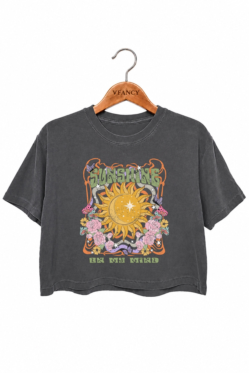 Retro sunshine on my mind crop top