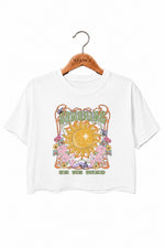 Retro sunshine on my mind crop top