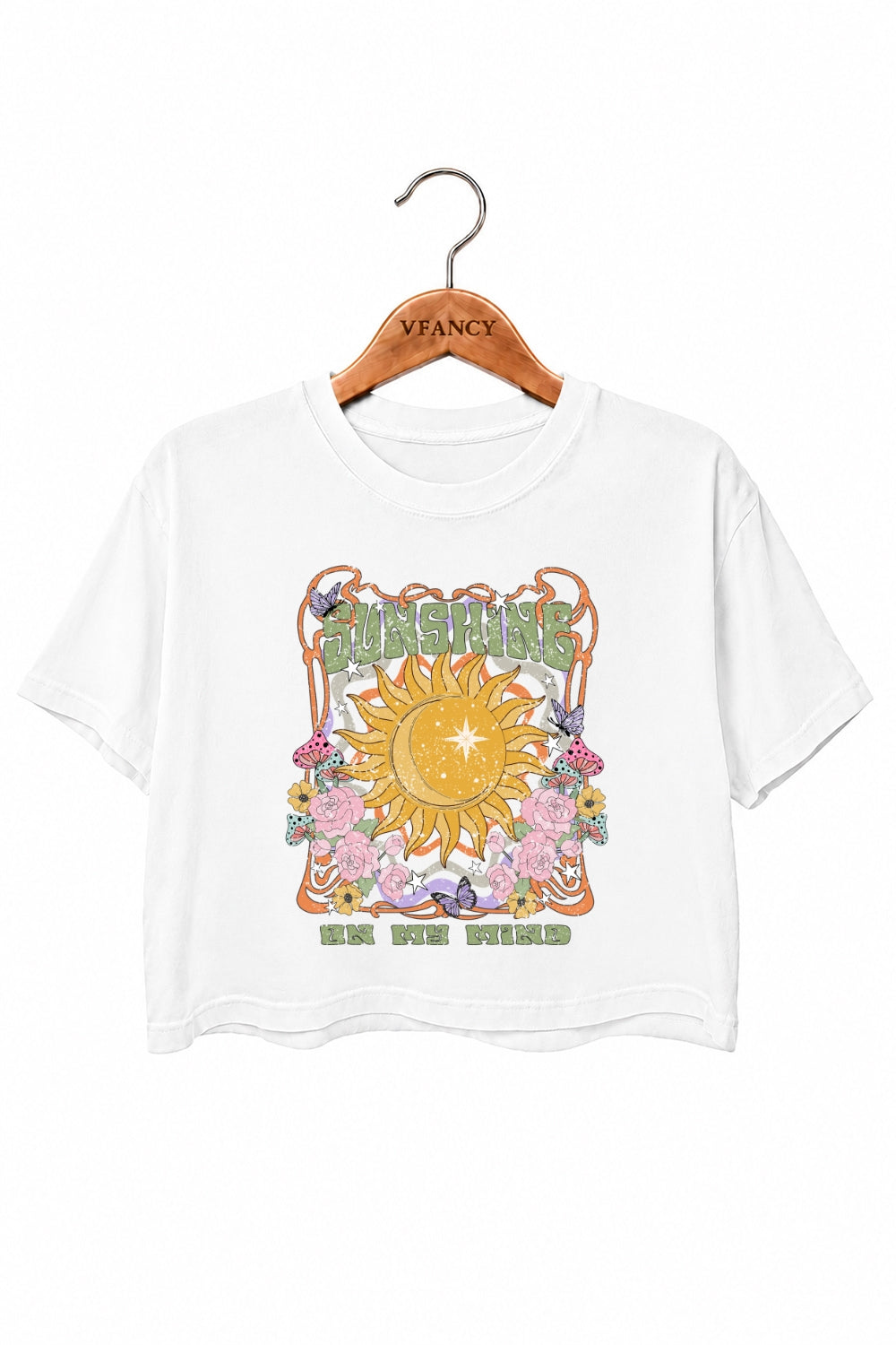 Retro sunshine on my mind crop top
