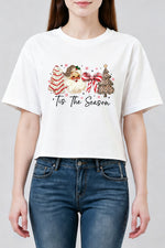 Retro tis the season christmas crop top