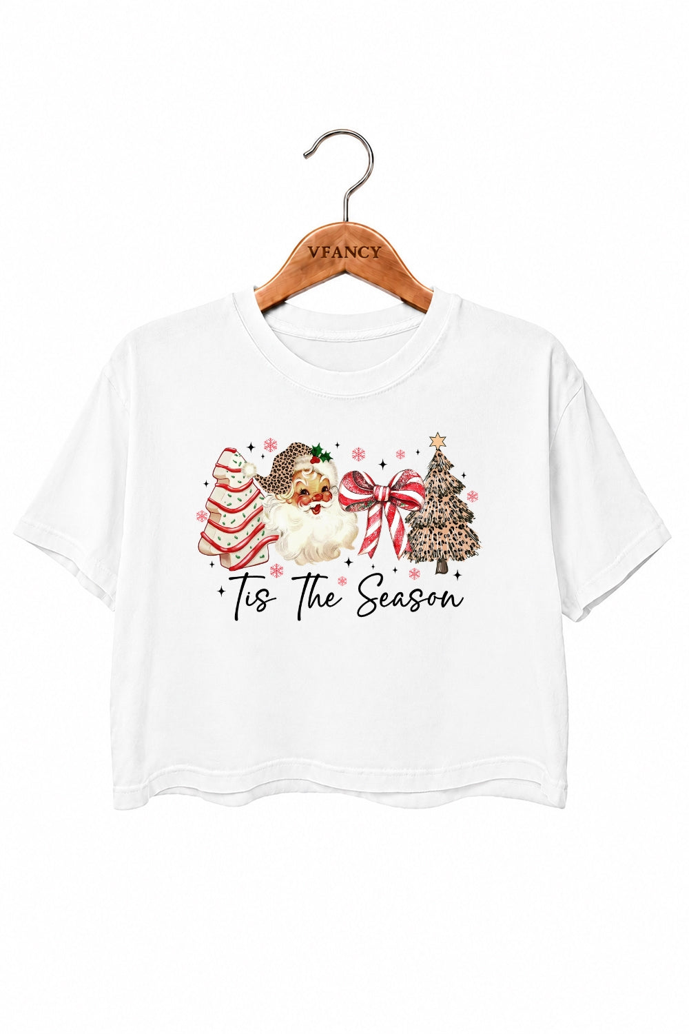 Retro tis the season christmas crop top