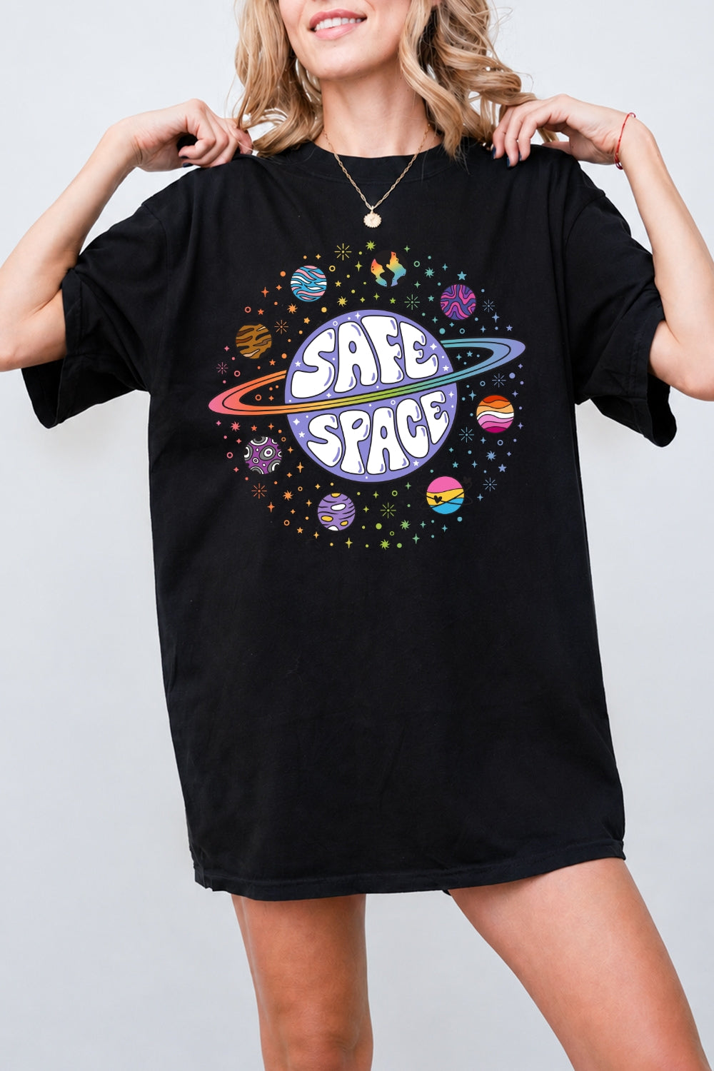 Safe space planets tee