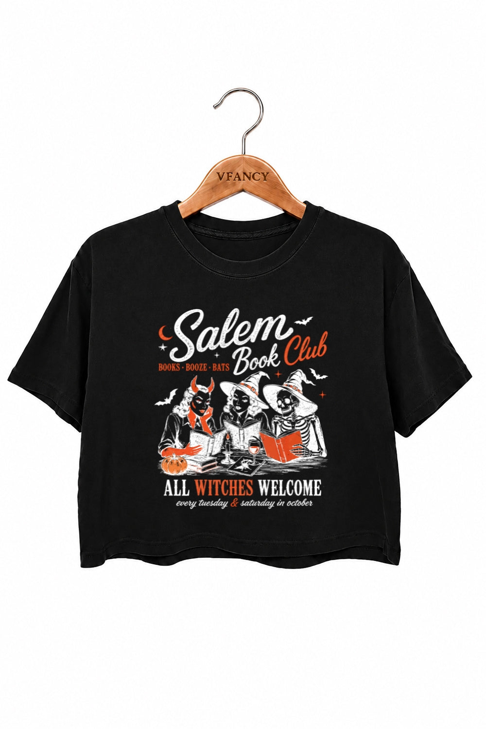 Salem book club all witches welcome crop top