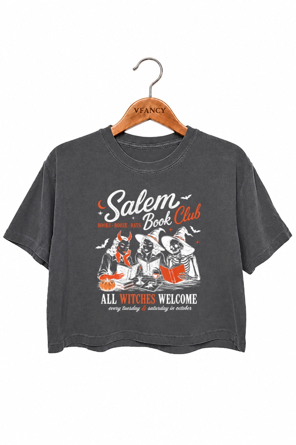 Salem book club all witches welcome crop top