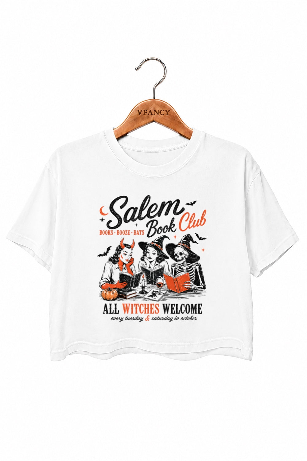 Salem book club all witches welcome crop top