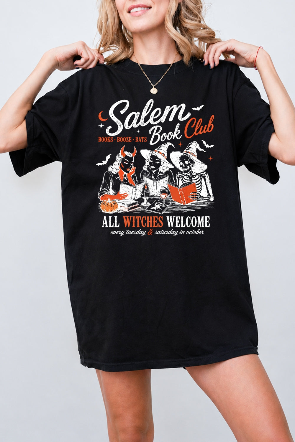 Salem book club all witches welcome tee