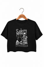 Salem book club halloween crop top