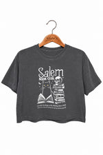 Salem book club halloween crop top