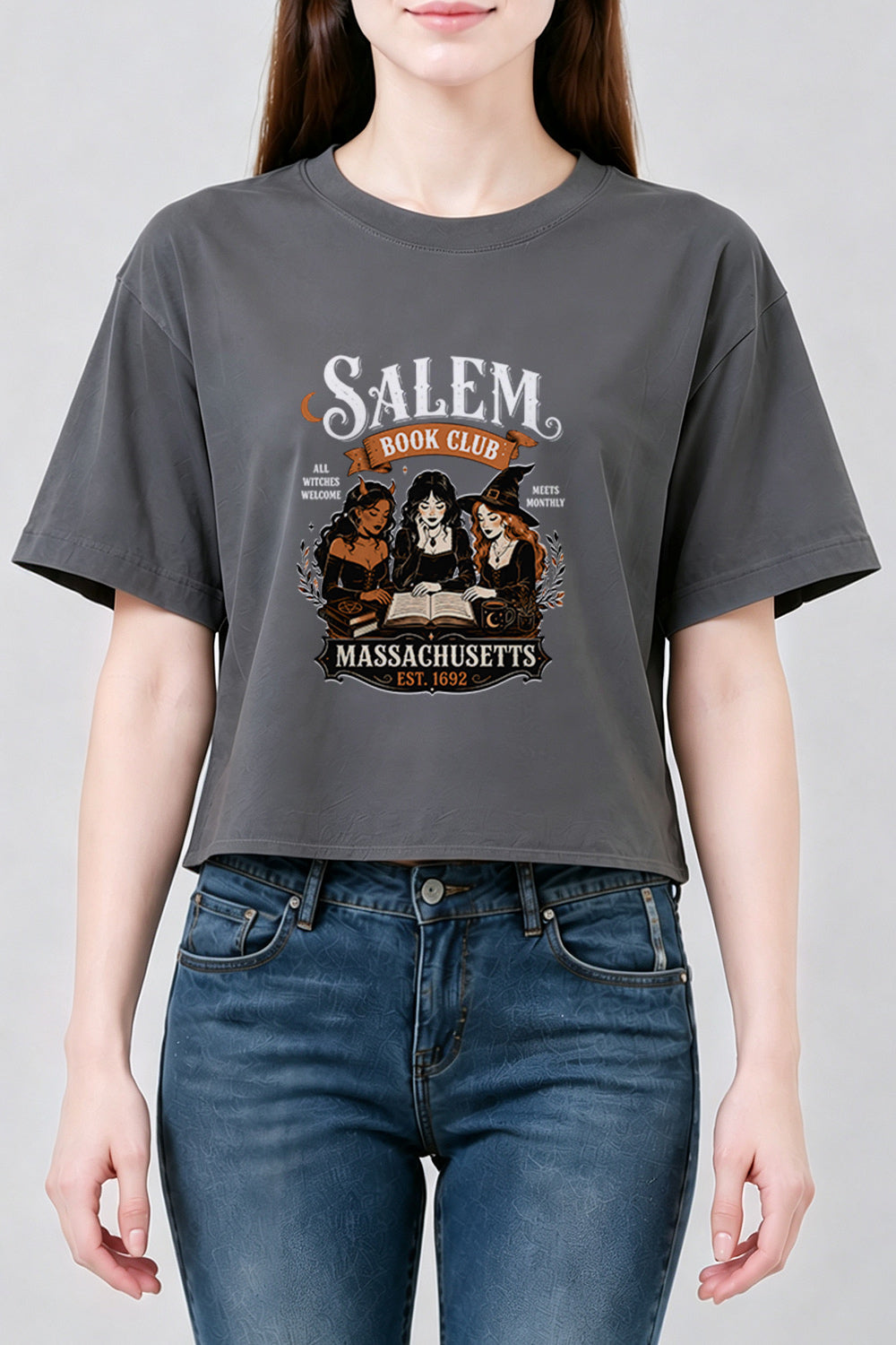Salem book club witches crop top