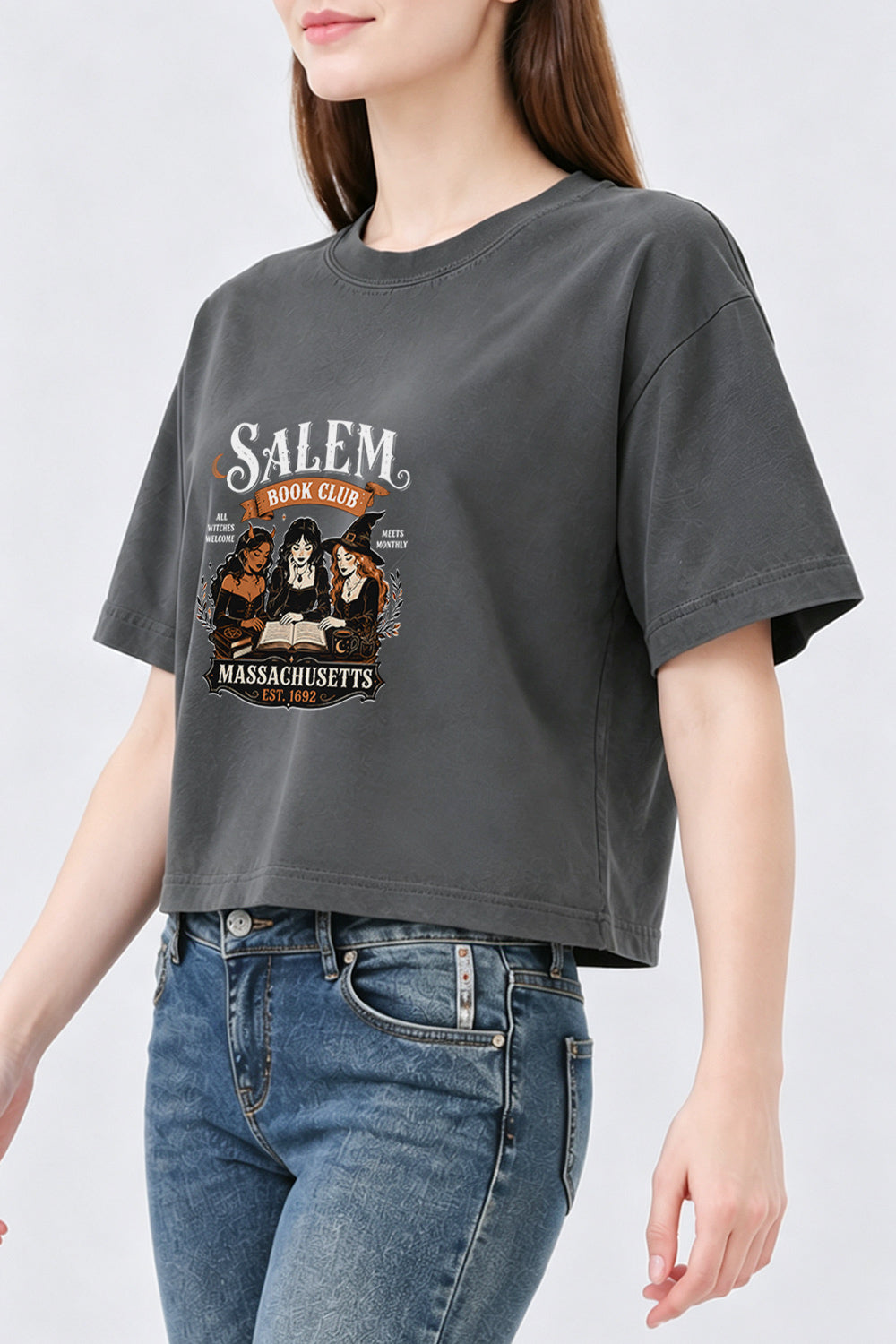Salem book club witches crop top