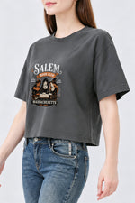 Salem book club witches crop top