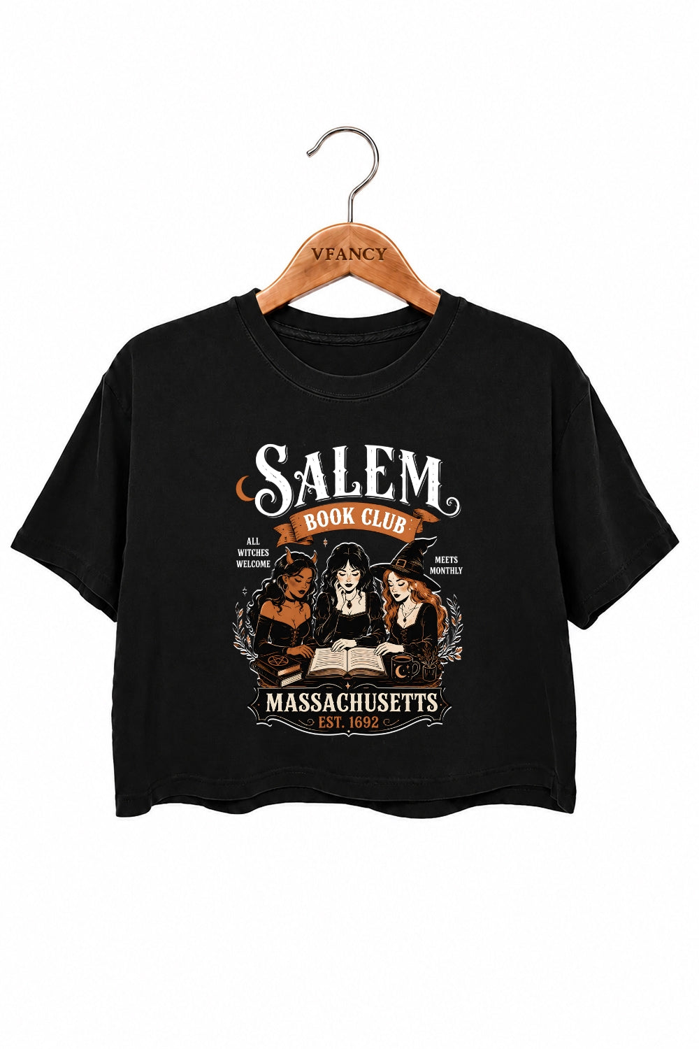 Salem book club witches crop top
