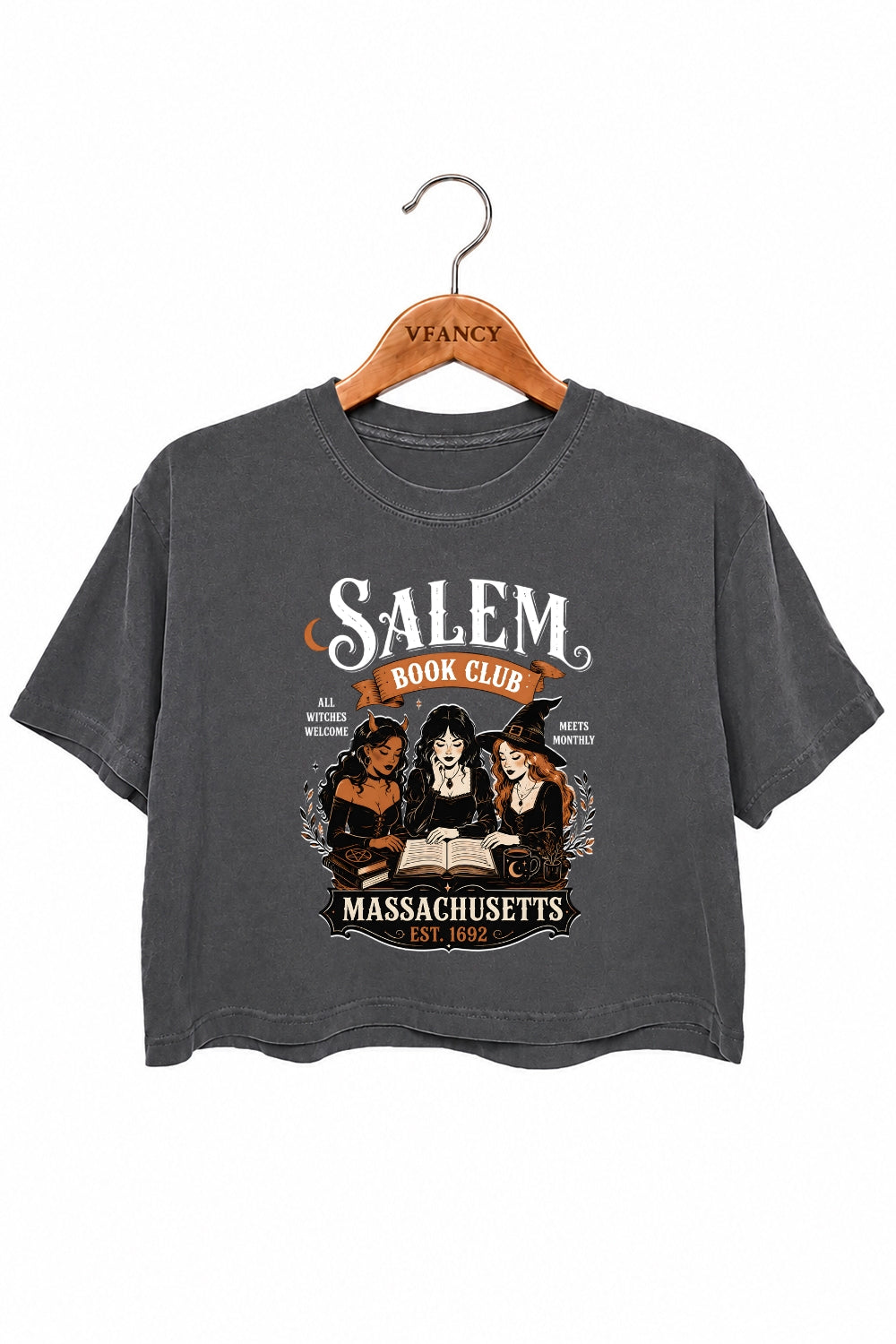 Salem book club witches crop top