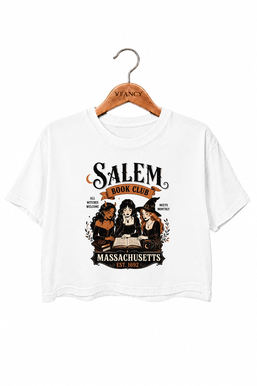 Salem book club witches crop top