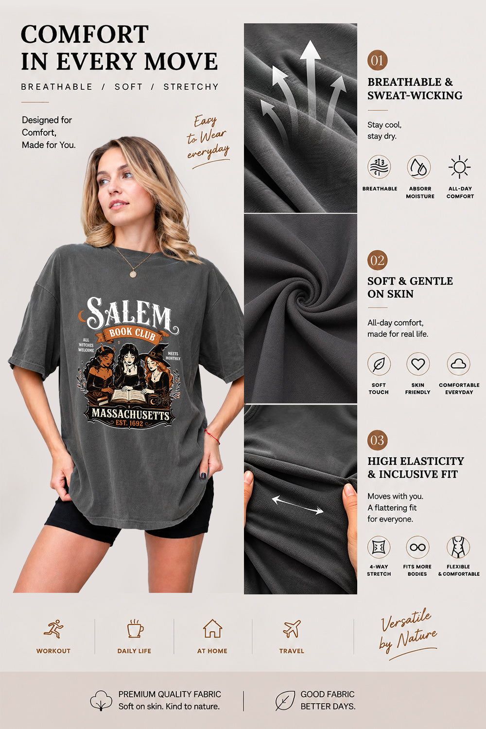 Salem book club witches tee