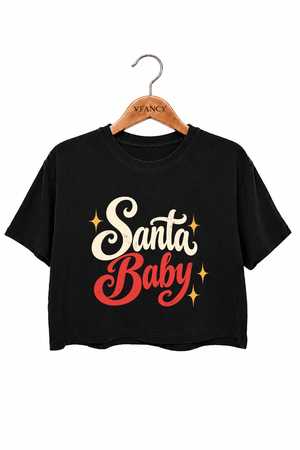 Santa baby christmas crop top
