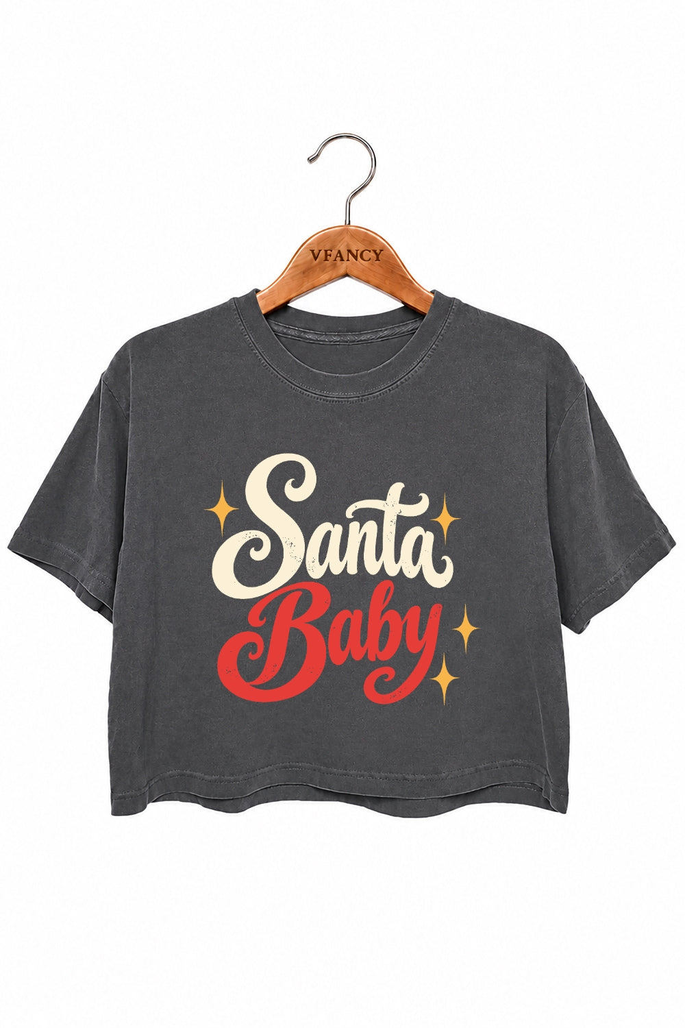 Santa baby christmas crop top