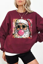 Santa blowing bubble christmas painting sweatshirt
